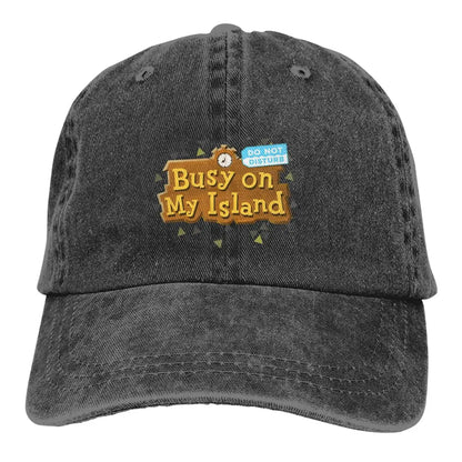 Animal Crossing Pocket Camp Busy On My Island Baseball Caps