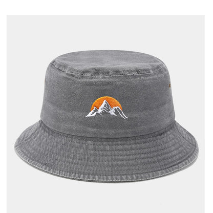 “Sunrise” Fashionable Embroidered Bucket Hat Fisherman Hat And Sun Hat