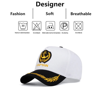 Unisex CAPTAIN/FIRST MATE Letter Embroidery Baseball Caps