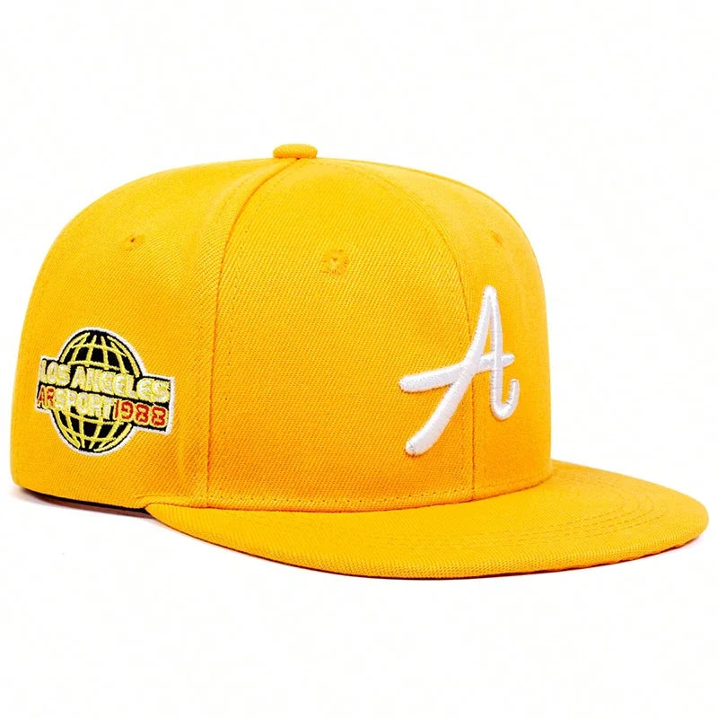 Unisex A letter Side Earth Embroidery Baseball Hats