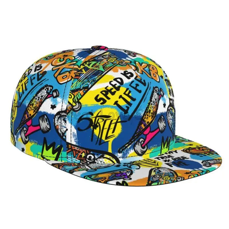 Colorful Graffiti Art Print Snapback Cap
