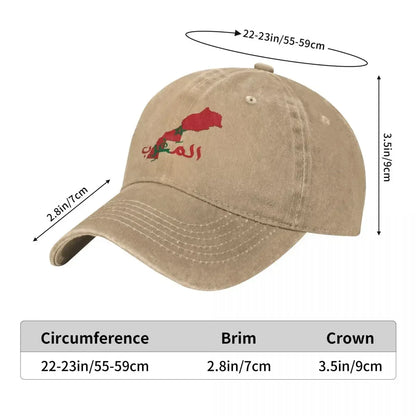 Morocco Map And Flag Casual Baseball Cap