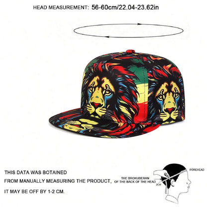 Fashion Trend New Flat Brimmed Hat Snapback Hat Printed Animal Men Street Hip Hop Hat Women