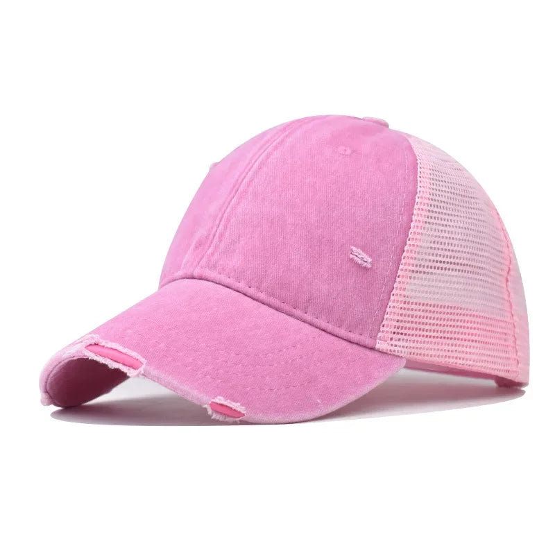 Baseball Cap Made Old Ripped Light Board Caps Men Women