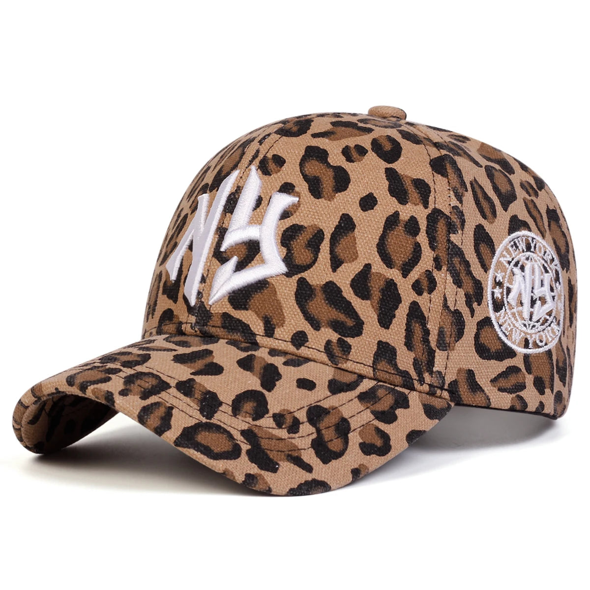 Unisex Letter Embroidery Leopard Print Baseball Caps Trucker Hats