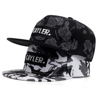 Rose Printed Letter Embroidery Baseball Hat Snapback Caps Hip-Hop Hats