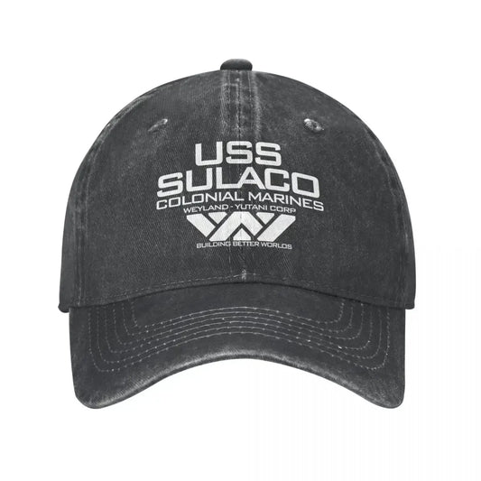 Vintage Jeans USCSS Nostromo Alien Sulaco Colonial Marines Aliens Baseball Cap For Men Women