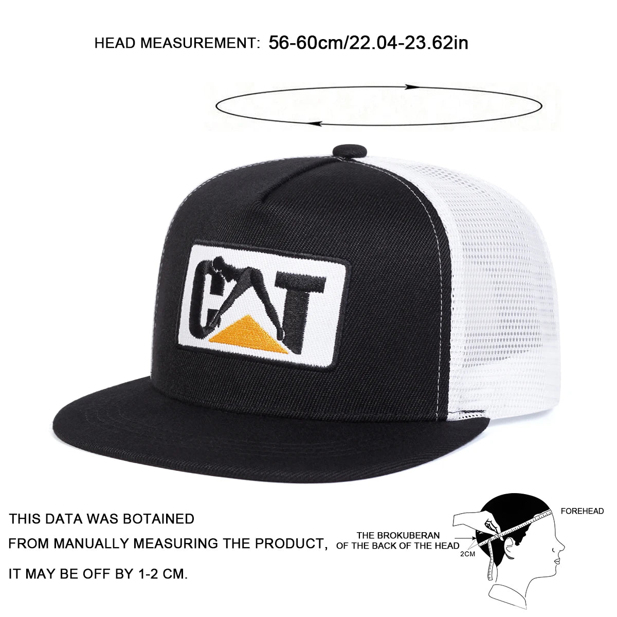 Unisex CT Letter Embroidery Hip-hop Net Hats Spring Summer Outdoor