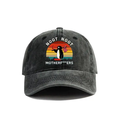 Noot Noot Pingu Distressed Baseball Cap Angry Pingu
