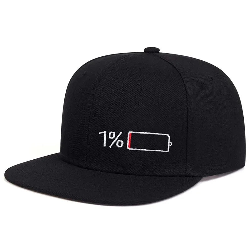 Unisex Battery Embroidery Hip-hop Hats Spring Autumn