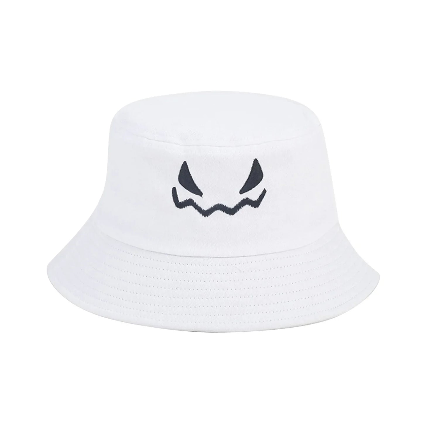 Halloween Pumpkin Embroidery Bucket Hat Double Sides