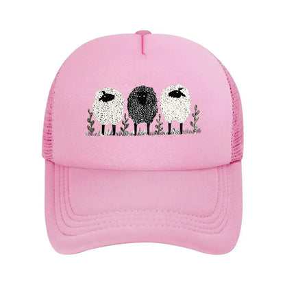 3 Lambs Print Baseball Cap