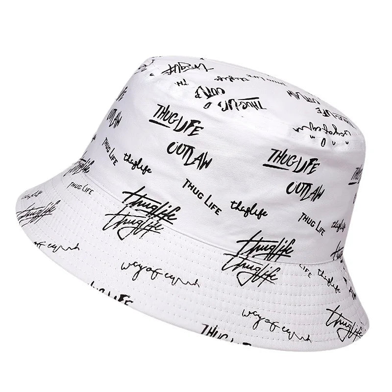 Unisex Letter Embroidery Printing Personality Bucket Hats Fishermen Caps