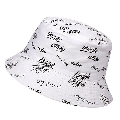 Unisex Letter Embroidery Printing Personality Bucket Hats Fishermen Caps
