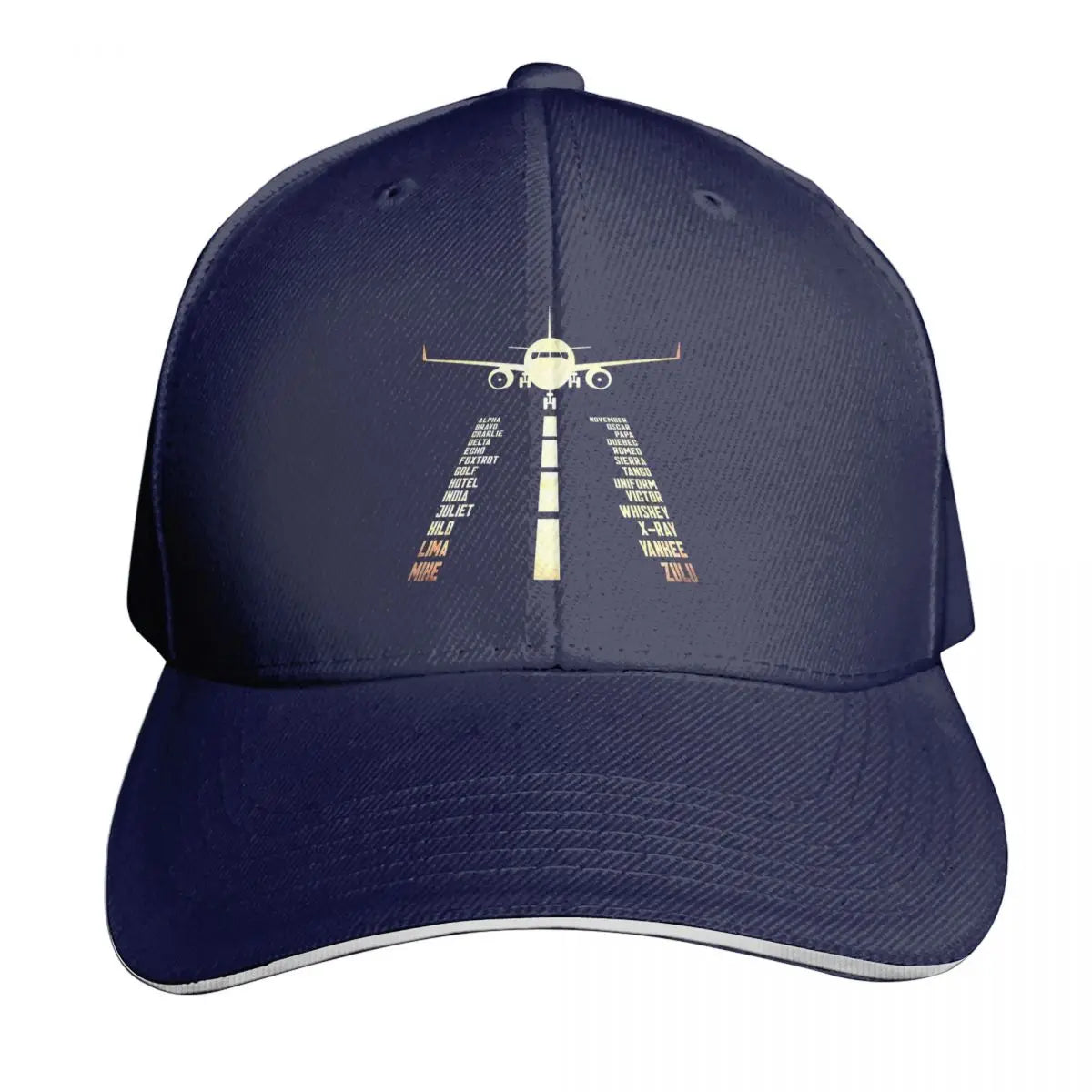 Airplane Airstrip Phonetic Alphabet Cap Baseball Caps