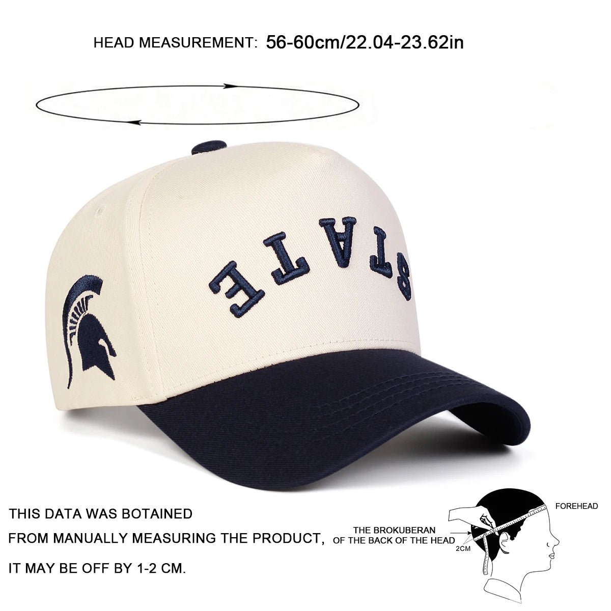 Unisex STATE Letter Embroidery Baseball Caps Spring Autumn