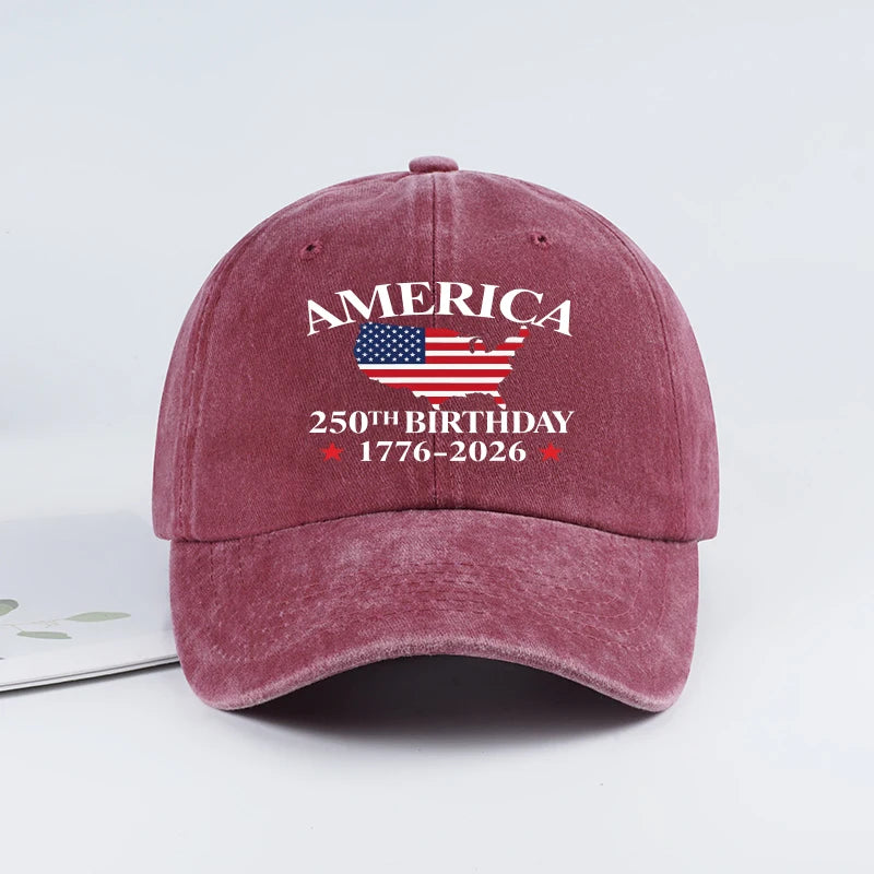 USA 250th Birthday Baseball Cap