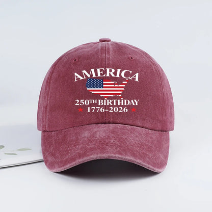 USA 250th Birthday Baseball Cap