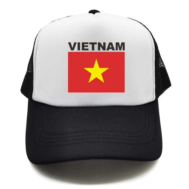 Vietnam Trucker Cap Summer Men Cool Country Flag Hat Baseball Cap
