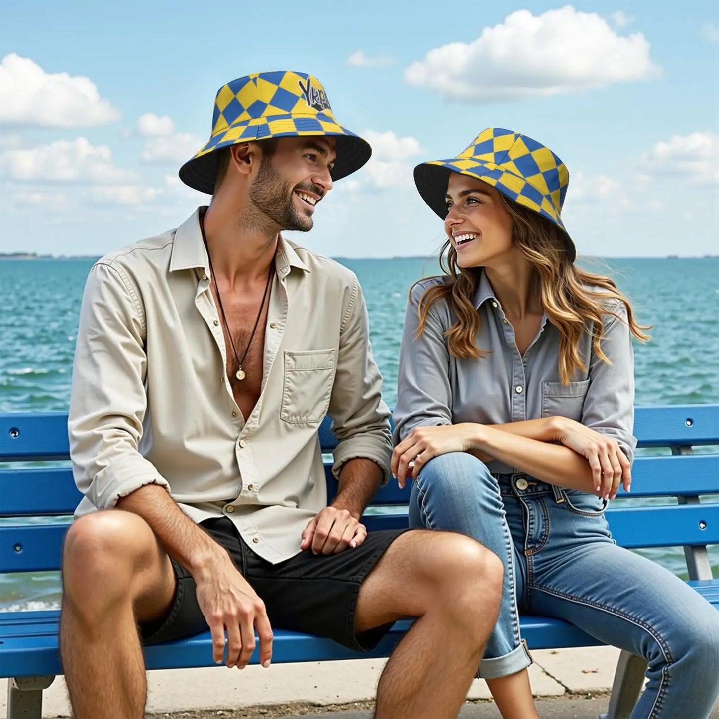 Ukraine Custom Made Name Number Team Logo Bucket Cap