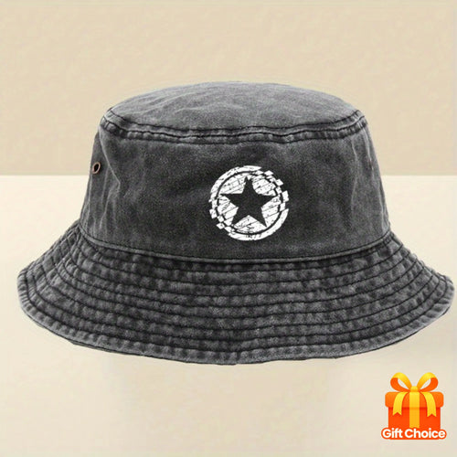 Adjustable Wide-Brimmed Washed Fisherman Hat Bucket Hat
