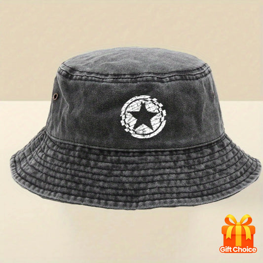 Adjustable Wide-Brimmed Washed Fisherman Hat Bucket Hat