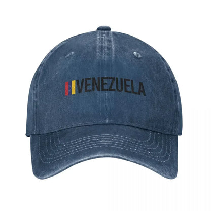 Venezuela Minimal Design Cap Unisex Distressed Deniimm Baseball Cap