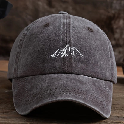 Men's Baseball Cap Mountain Peak Pattern Print Vintage