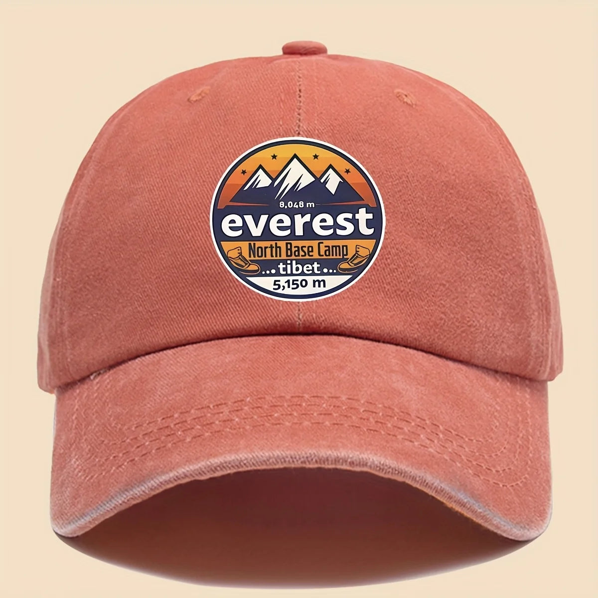 Baseball Cap Featuring "Everest North Base Camp 5, 150 Meters"