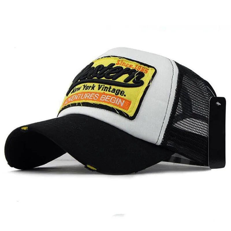 Baseball Men Trendy Black Retro Brooklyn Letter Embroidery Baseball Cap