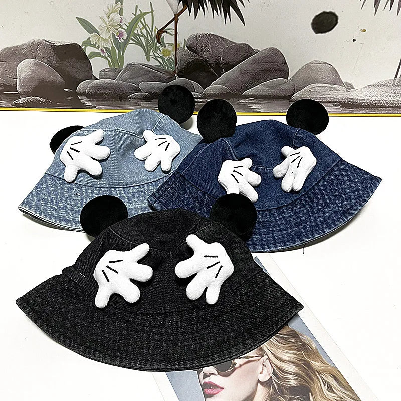 New Creative Cartoon Face Covering Bucket Hat For Women Girls
