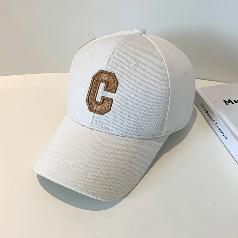 Simple Letter C Embroidered Baseball Caps