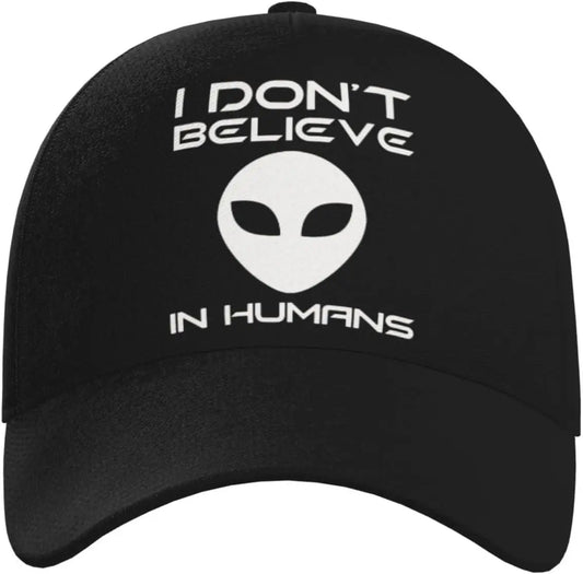 I Don't Believe in Humans Alien Fashion Curved Brim Baseball Cap