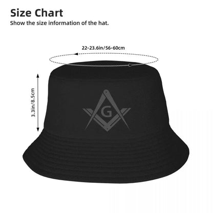 Bucket Hat Men Women Masonic Mason Freemasonry Beach Sun Summer Fishing Cap