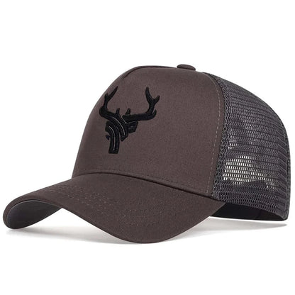 Unisex Animal Antlers Embroidery Baseball Net Caps Spring And Summer