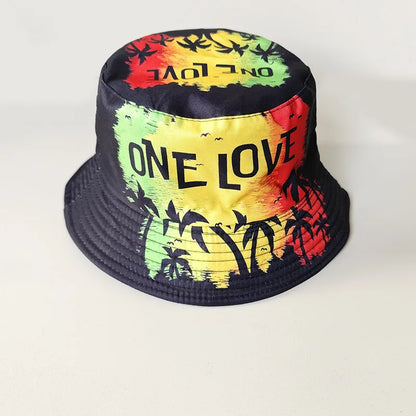 New Fashion Graffiti Sunscreen Bucket Hats Fashion Letter Print Fisherman