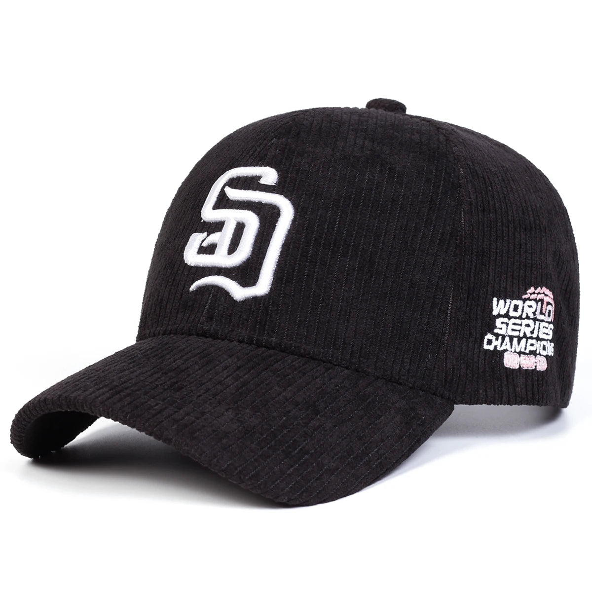 Unisex SD Letter Embroidery Corduroy Baseball Caps Spring And Autumn