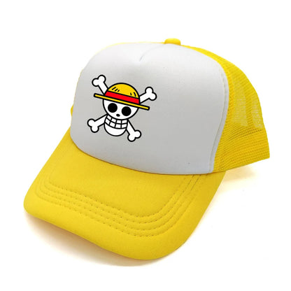 Monkey D Luffy Trucker Cap Men Anime One Piece Straw Hat Baseball Cap