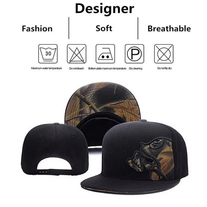 Unisex Helmeted Man Embroidery Hip-hop Hats Spring and Autumn Outdoor