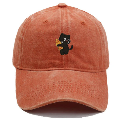 Pizza Cat Corduroy Baseball Cap