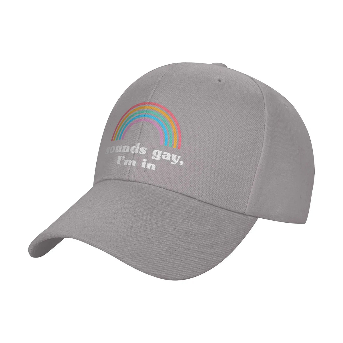 Fashion Sounds Gay I'm In LGBT Pride Rainbow Racerback Curved Brim Baseball Cap