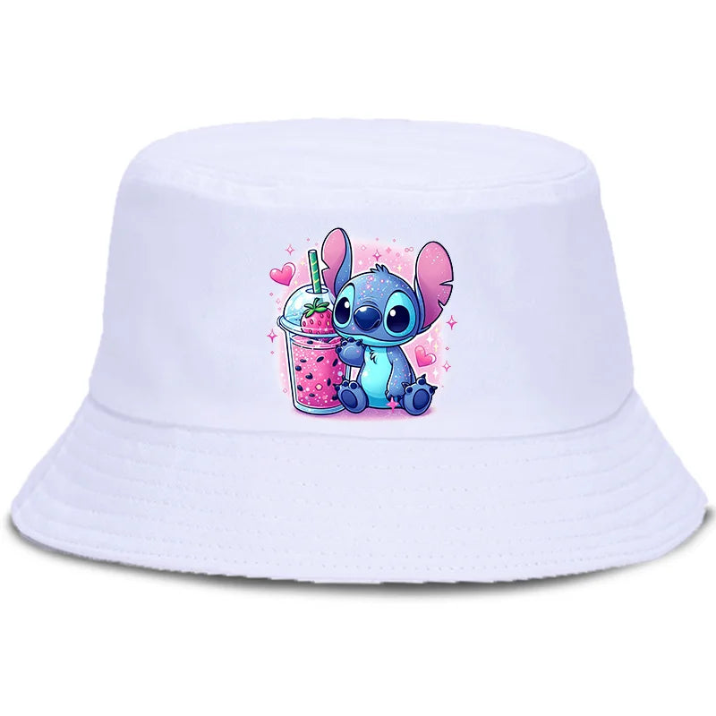 Lilo Stitch Parent-child Bucket Hat Summer Panama Bucket Cap Women Men