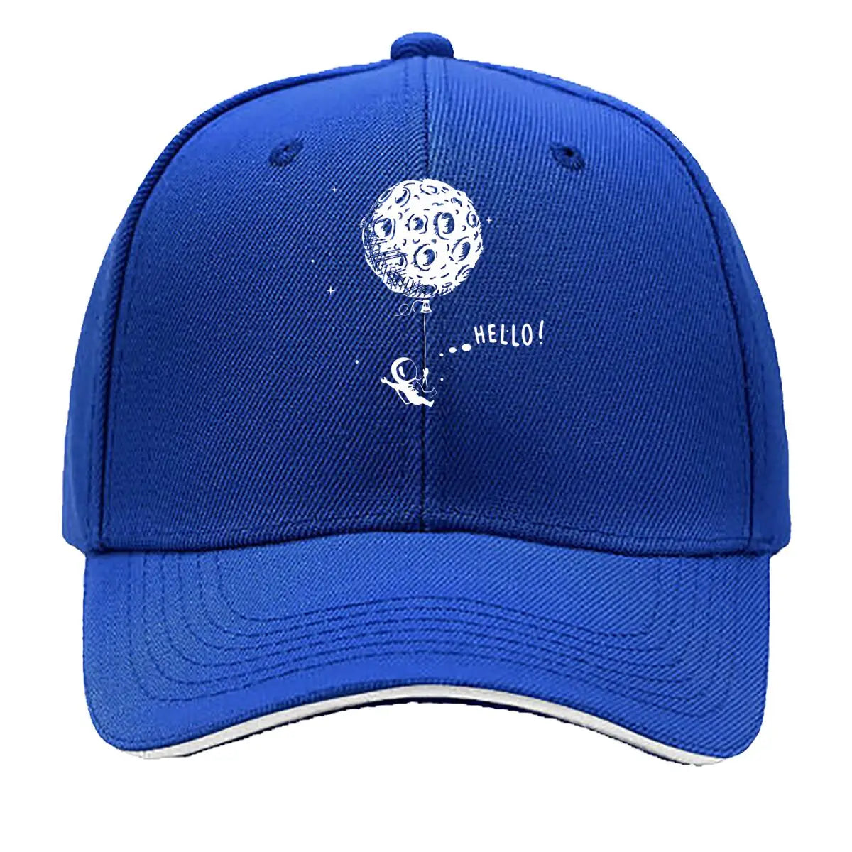 Space Themed Astronaut Moon Balloon Hello Sandwich Baseball Cap