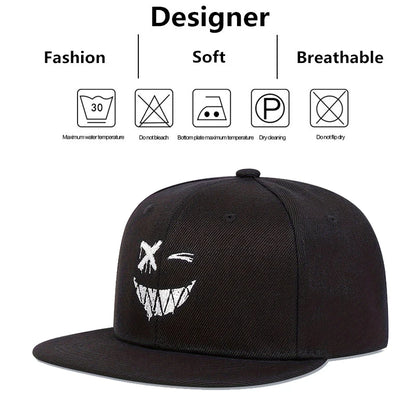Children XX Smiling Face Embroidery Baseball Caps Hip-hop Hats Snapback Cap
