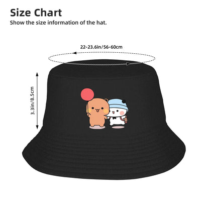 Bear Panda Cartoon Balloon Anime Merch Bucket Hat