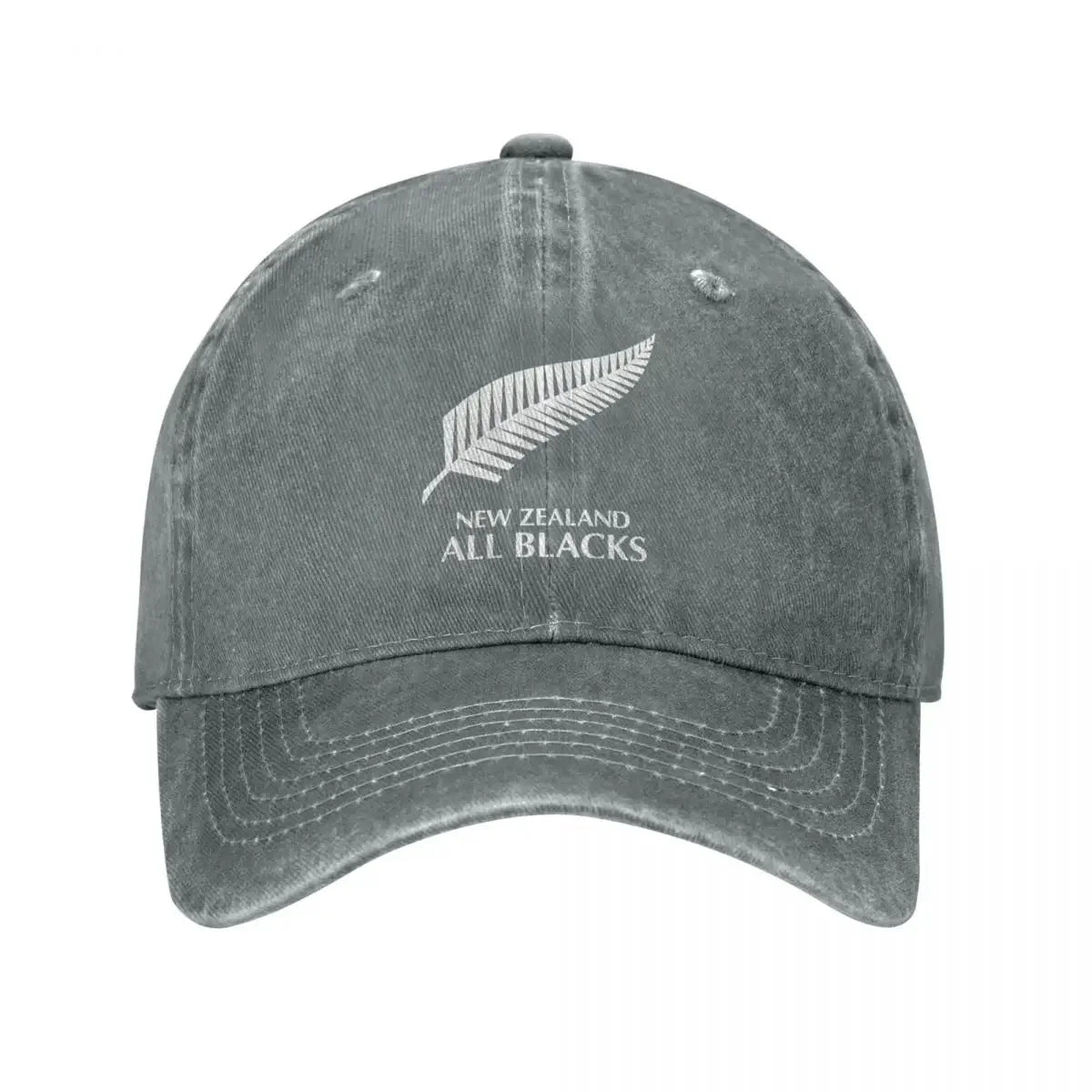 New Zealand All Blacks Unisex Baseball Cap Rugby Worldcup Sports Distressed Denim