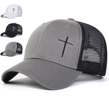 Unisex Cross Embroidery Baseball Caps
