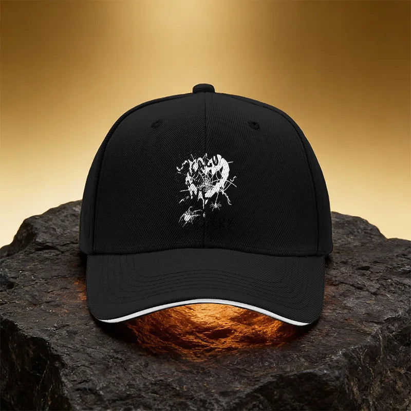 Spider Web Skull Pattern Hat Unisex Printed Baseball Cap