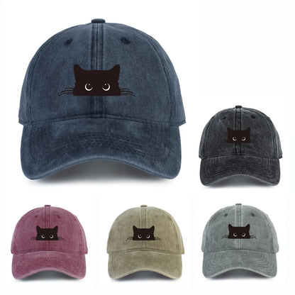 Cute Cat Print Adjustable Baseball Cap