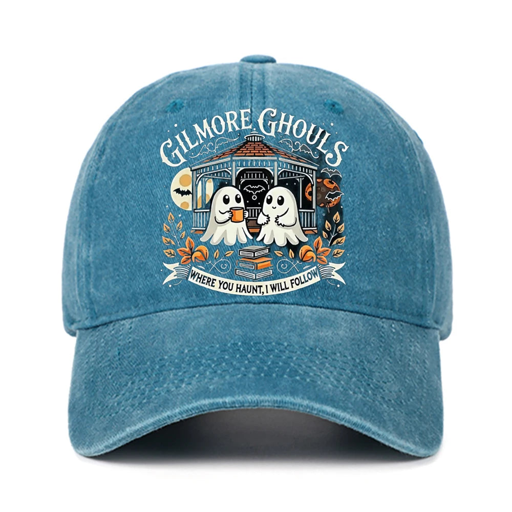 Letter Ghost Printed Baseball Cap For Men And Women